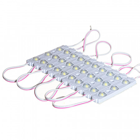 Світлодіодний модуль рожевий 5050-3Led-P-0,72W-12V (smd5050, IP65, 48 мм)