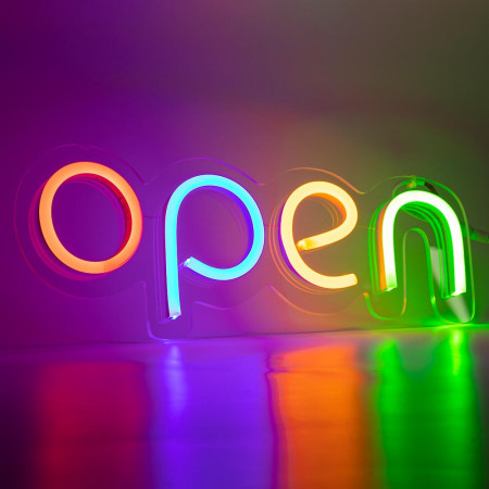 Неонова вивіска "OPEN" RGB кожна буква (з контролером)