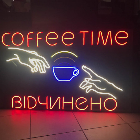 Вивіска COFFEE ВІДЧИНЕНО (1000х600)
