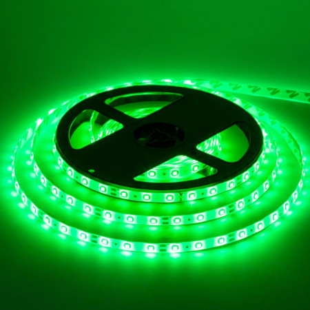 Світлодіодна стрічка 12В зелена 60led/m smd2835 IP65, 1м
