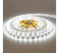 Світлодіодна стрічка 12В біла 60led/m Motoko smd2835 IP20, 1м