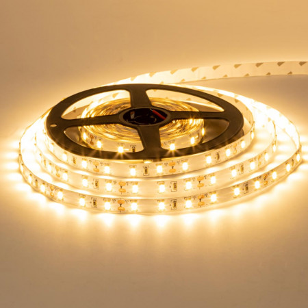 Світлодіодна стрічка 12В біла тепла 60led/m IP20 smd5730, 1м