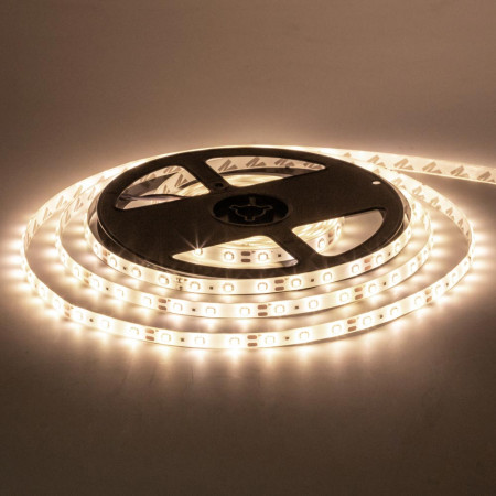 Світлодіодна стрічка 12В біла тепла 60led/m smd2835 IP65, 1м