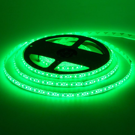 Світлодіодна стрічка 12В зелена 120led/m smd2835 IP20, 1м