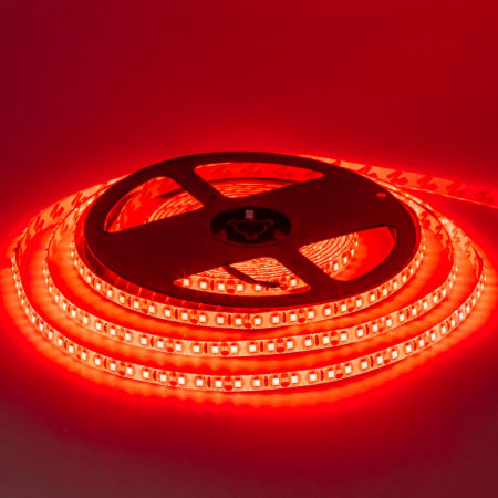 Світлодіодна стрічка 12В червона 120led/m smd2835 IP65, 1м