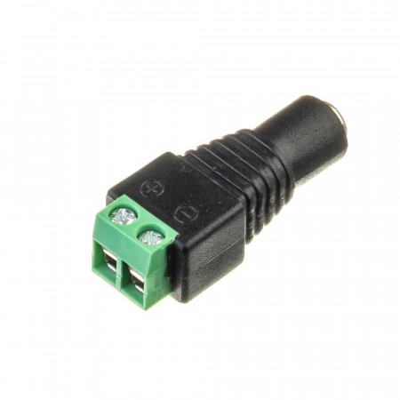 Конектор для стрічки 12В mini jack 5,5мм мама