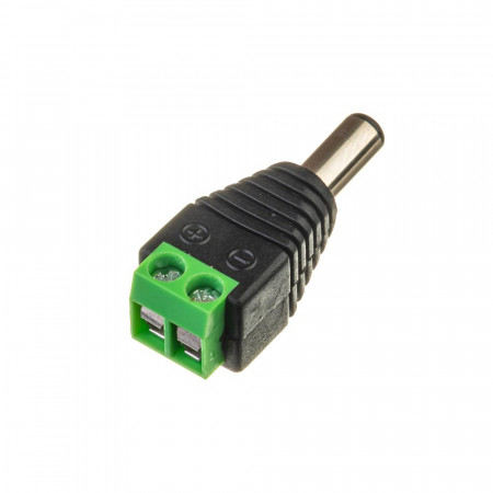 Конектор для стрічки 12В mini jack 5,5мм тато