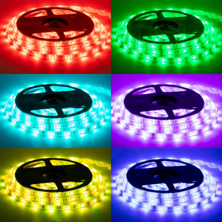 Світлодіодна стрічка 12В 30led/m RGB smd5050 IP65, 1м