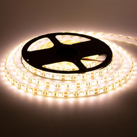 Світлодіодна стрічка 12В тепла біла 60led/m IP65 smd5050, 1м