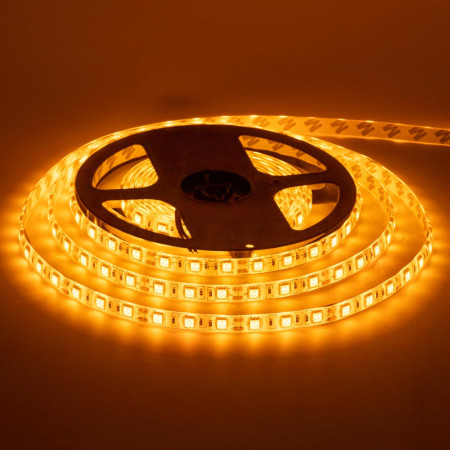 Світлодіодна стрічка 12В жовта 60led/m IP65 smd5050, 1м