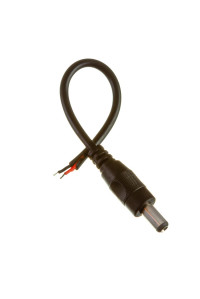 Конектор для стрічки 12В з проводом mini jack 5,5мм тато