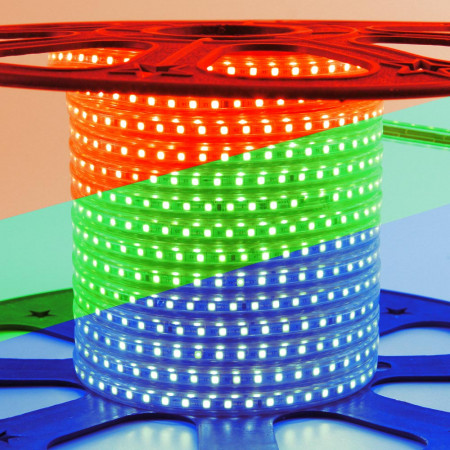 Світлодіодна стрічка 220В 60led/m RGB smd5050 10W/m IP65, 1м