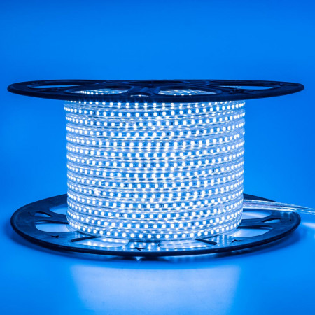 Світлодіодна стрічка 220В синя AVT 120led/m smd2835 4W/m IP65, 1м
