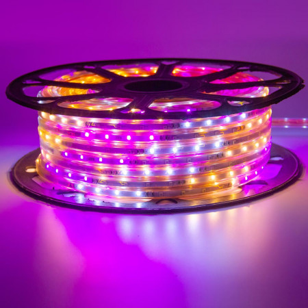 Миготлива світлодіодна стрічка Multi-Color 220В 48led/m smd2835 6W/m IP65, 1м