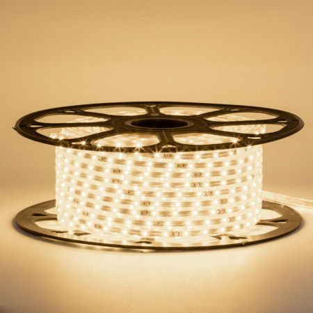 Світлодіодна стрічка 220В біла тепла 120led/m smd2835 12W/m IP65, 1м