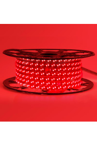 Світлодіодна стрічка 220В червона 120led/m smd2835 12W/m IP65, 1м