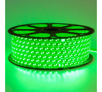 Світлодіодна стрічка 220В зелена 120led/m smd2835 12W/m IP65, 1м