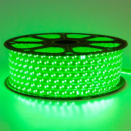 Світлодіодна стрічка 220В зелена 120led/m smd2835 12W/m IP65, 1м