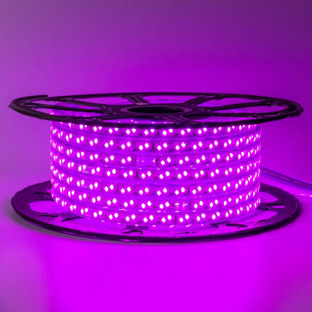 Світлодіодна стрічка 220В фіолетова 120led/m smd2835 12W/m IP65, 1м