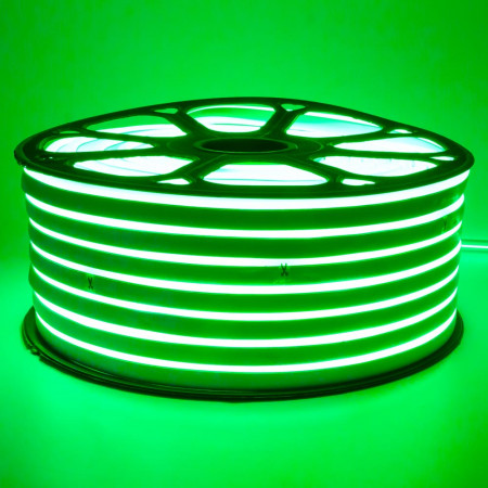 Світлодіодний неон 220В зелений 120led/m smd2835 12W/m IP65, 1м