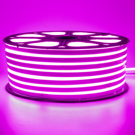 Світлодіодний неон 220В рожевий 120led/m smd2835 12W/m IP65, 1м