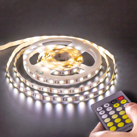 Світлодіодна стрічка 12В dual white 60led/m AVT smd5025 IP20, 1м