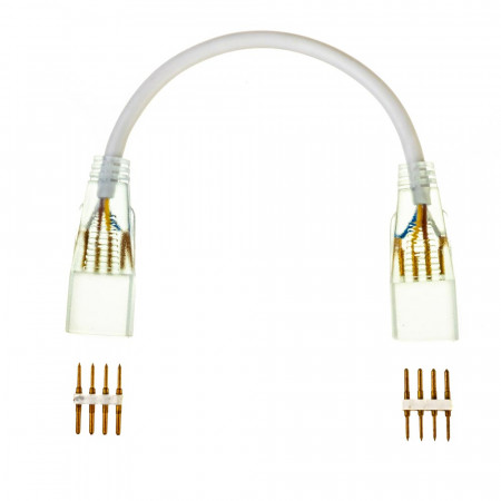Конектор для LED стрічки Multi-Color 220В smd2835-180 (2 роз'єми+провід 4pin)