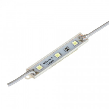 Світлодіодний модуль 12В білий холодний 3led smd5054 0.72W IP65