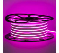 Світлодіодний неон 12В рожевий 8*16mm 120led/m smd2835 6W/m ПВХ IP65, 1м