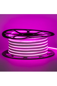 Світлодіодний неон 12В рожевий 8*16mm 120led/m smd2835 6W/m ПВХ IP65, 1м