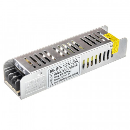 Блок живлення 12В M-5А 60W IP20