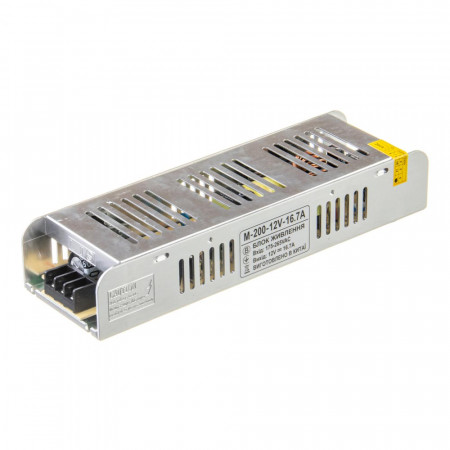 Блок живлення 12В M-16.7А 200W IP20