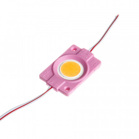 Світлодіодний модуль СОВ 12В рожевий 1led 2.4W круглий IP65