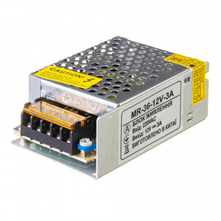 Блок живлення 12В MR-3А 36W IP20