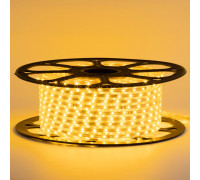 Світлодіодна стрічка жовта 220В 48led/m smd2835 6W/m IP65, 1м