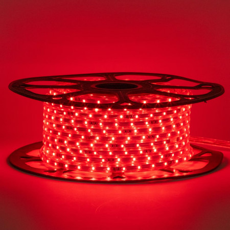 Світлодіодна стрічка червона 220В 48led/m smd2835 6W/m IP65, 1м
