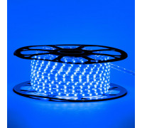 Миготлива світлодіодна стрічка синя 220В 48led/m smd2835 6W/m IP65, 1м