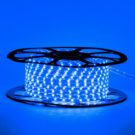 Миготлива світлодіодна стрічка синя 220В 48led/m smd2835 6W/m IP65, 1м