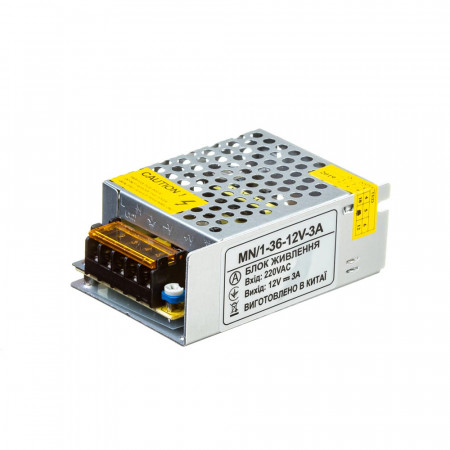 Блок живлення 12В MN/1-3А 36W IP20