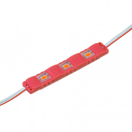 Модуль світлодіодний червоний 12в smd5730 3LED 1.5Вт герметичний